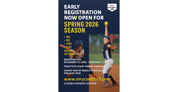 SPRING SOFTBALL EARLY REGISTRATION IS OPEN